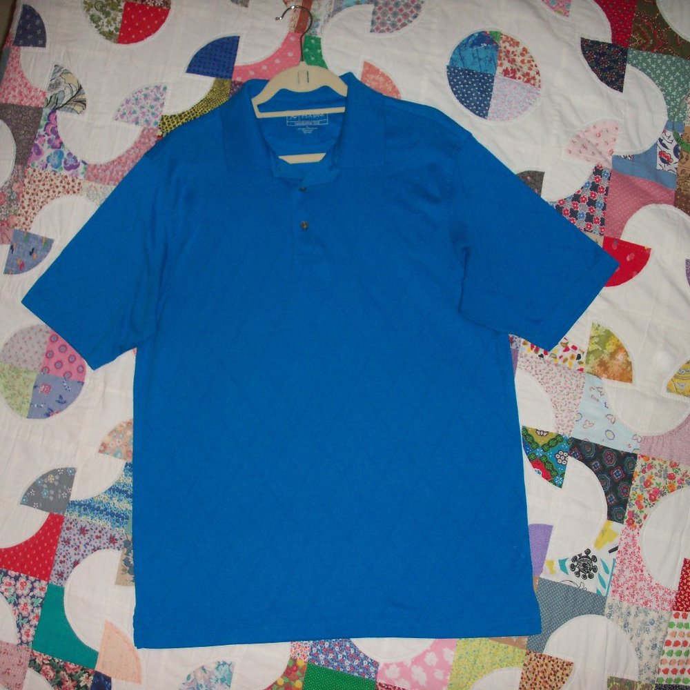 Jos A Bank Leadbetter Blue Polo Large